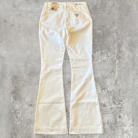 Vintage white mid-rise ultra flare guess dead stock jeans - Picture 3 of 8